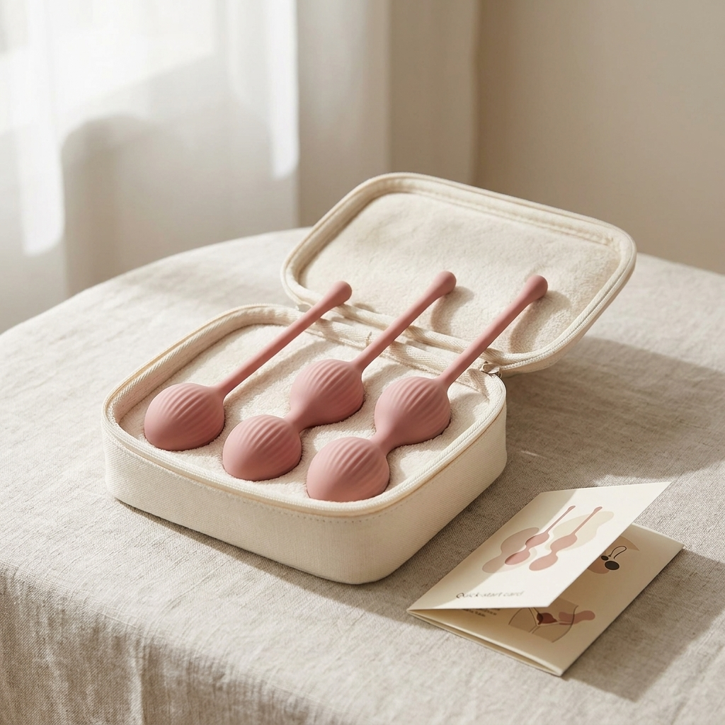 Corevie 3-piece pelvic floor trainer set in storage case